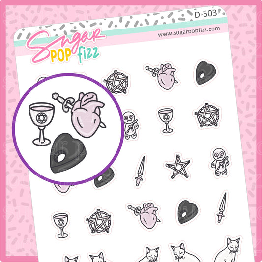 Witchy Doodle Stickers - D503