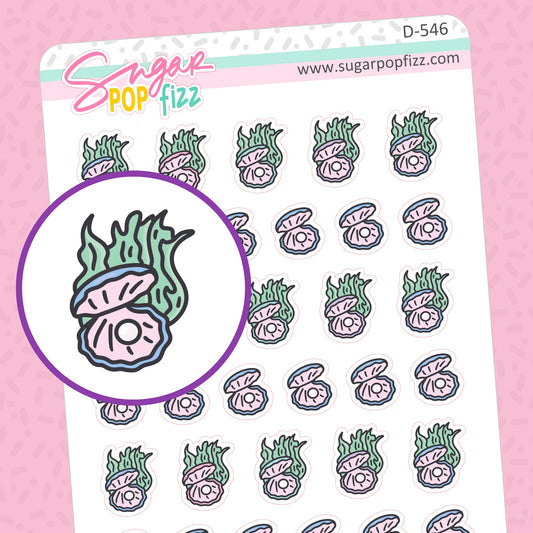 Mermaid Shells Doodle Stickers - D546