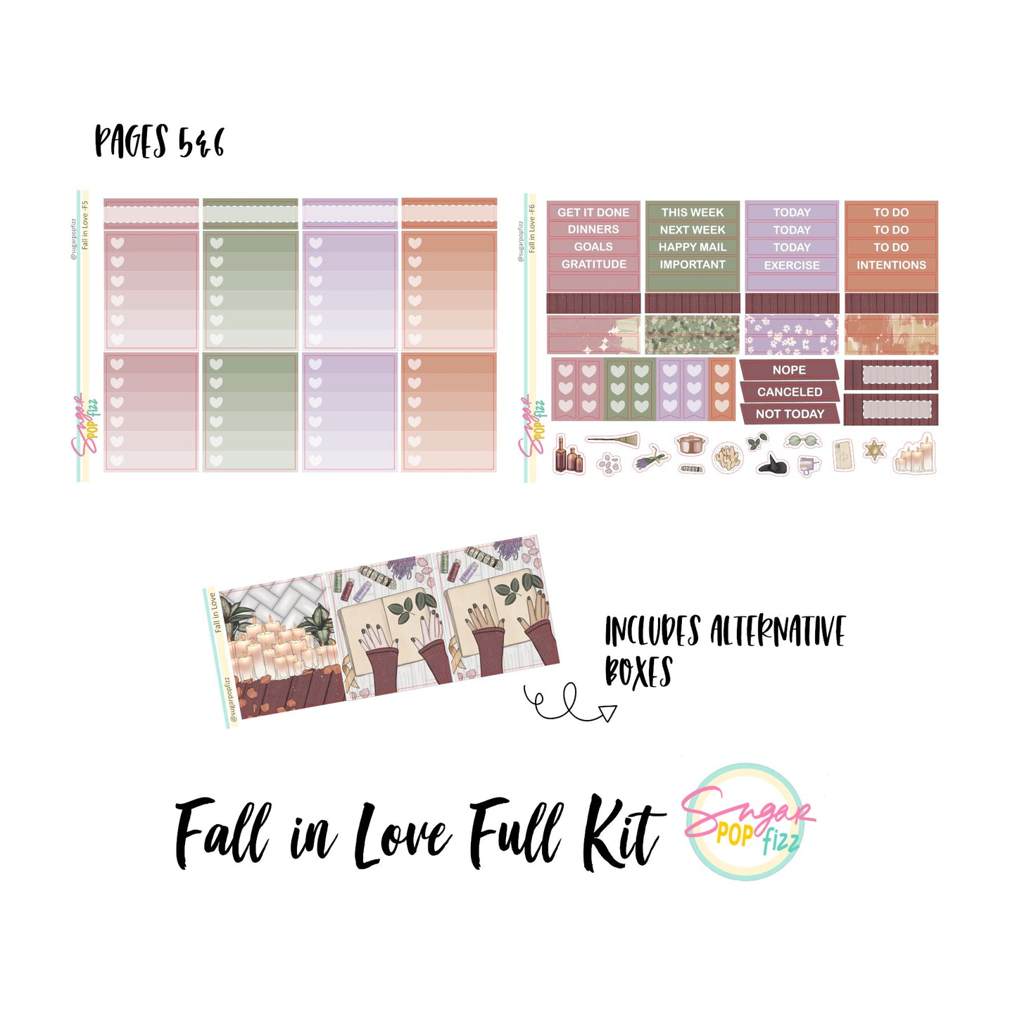 Fall in Love Standard Vertical Weekly Kit