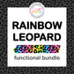 Rainbow Leopard Functional Bundle - choose your sheet