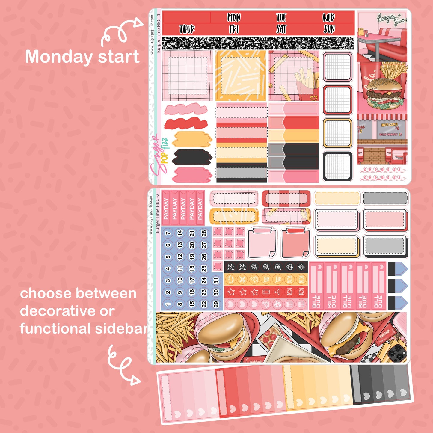 Burger Time Hobonichi Cousin Monthly