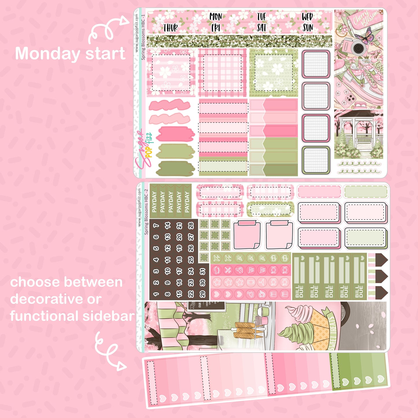 Spring Blossoms Hobonichi Cousin Monthly