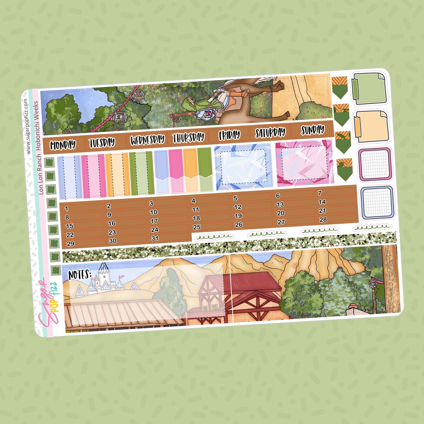 Lon Lon Ranch Hobonichi Weeks Monthly - updated 2023 *exclusive art*