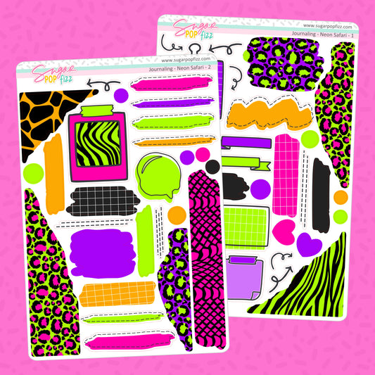 Neon Safari Journaling Kit