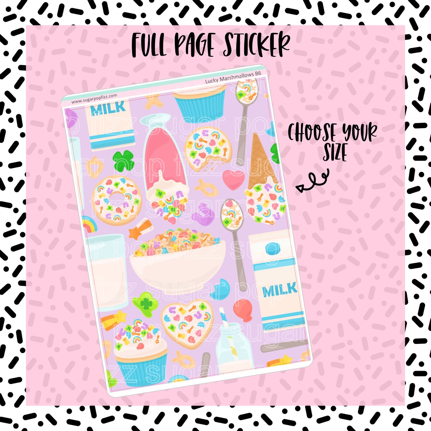 Lucky Marshmallows - Full Page Sticker