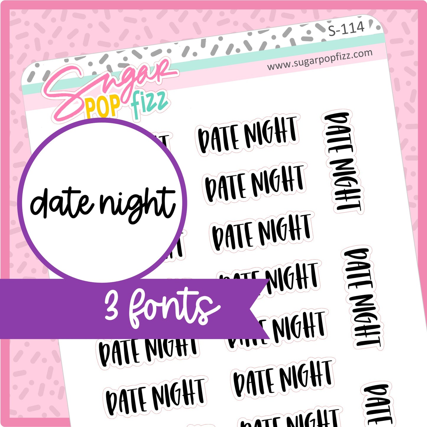 Date Night Script Stickers - S114