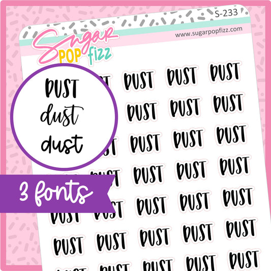 Dust Script Stickers - S233