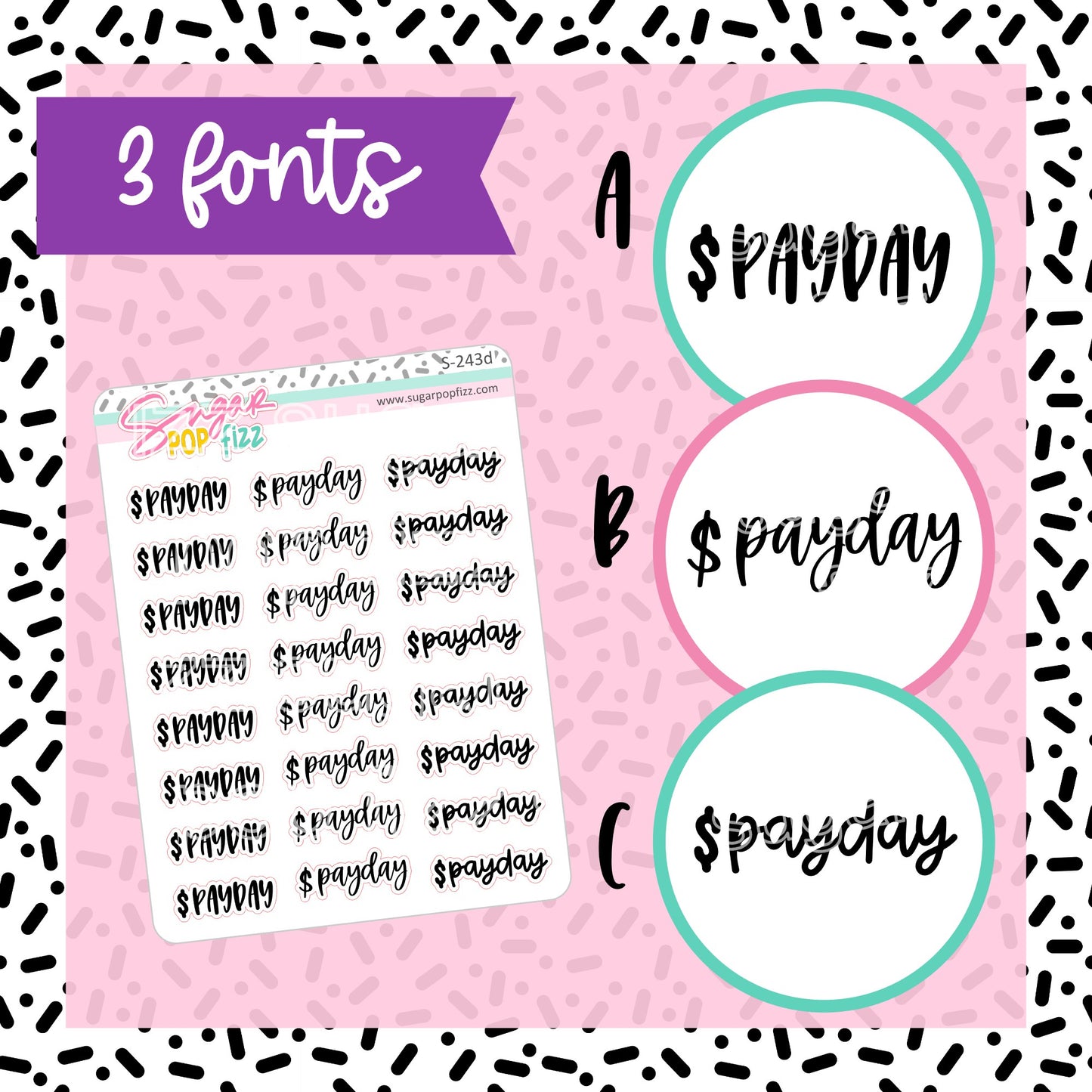 Payday Script Stickers - S243