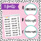 Ladies Night Script Stickers - S244