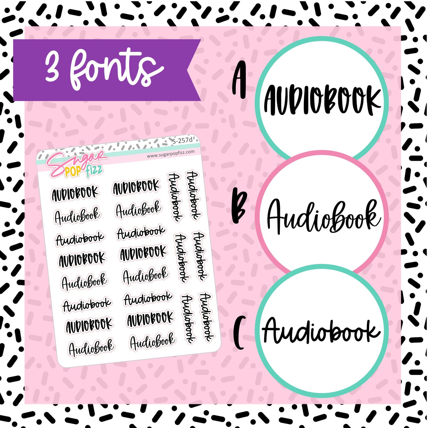 Audiobook Script Stickers - S257