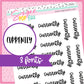 Currently Script Stickers - S260