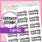 Currently Listening Script Stickers - S262