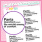 Pants Definition Script Stickers - S268