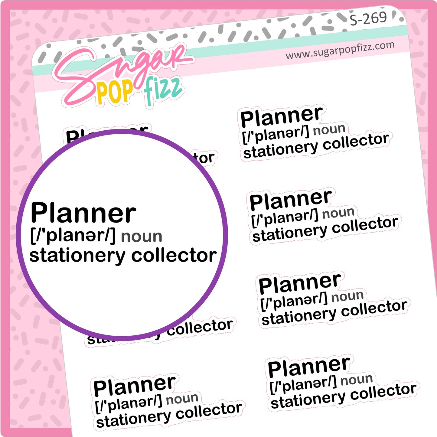 Planner Definition Script Stickers - S269