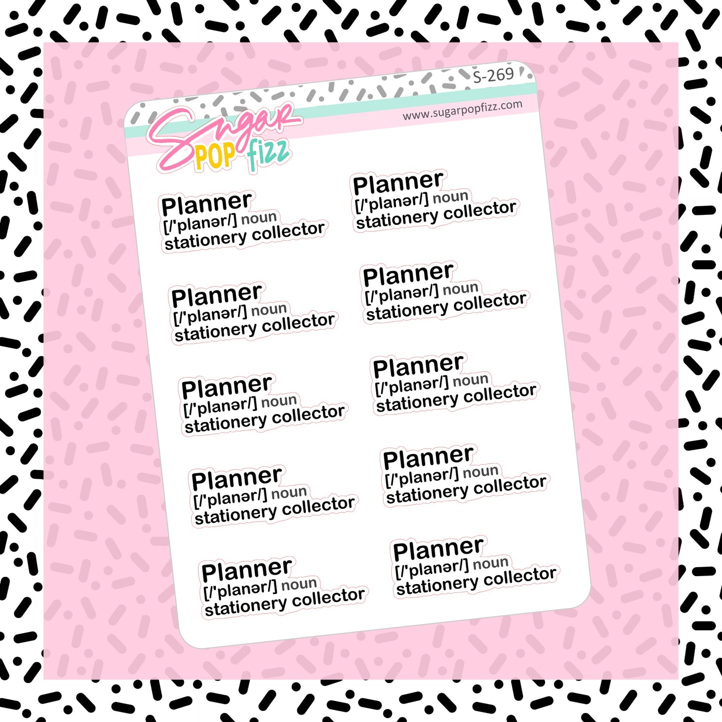 Planner Definition Script Stickers - S269