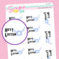 Hey! Listen Doodle Script Stickers - S277 *exclusive art*