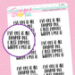 I've Got It All Figured Out Script Stickers - S281