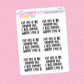 I've Got It All Figured Out Script Stickers - S281