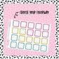 Bright Square Grid Boxes - 23 color options